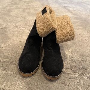 FAUX SHEARLING boots